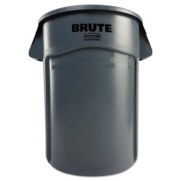 Rubbermaid® Commercial Brute Vented Trash Receptacle, Round, 44 Gal, Gray freeshipping - TVN Wholesale